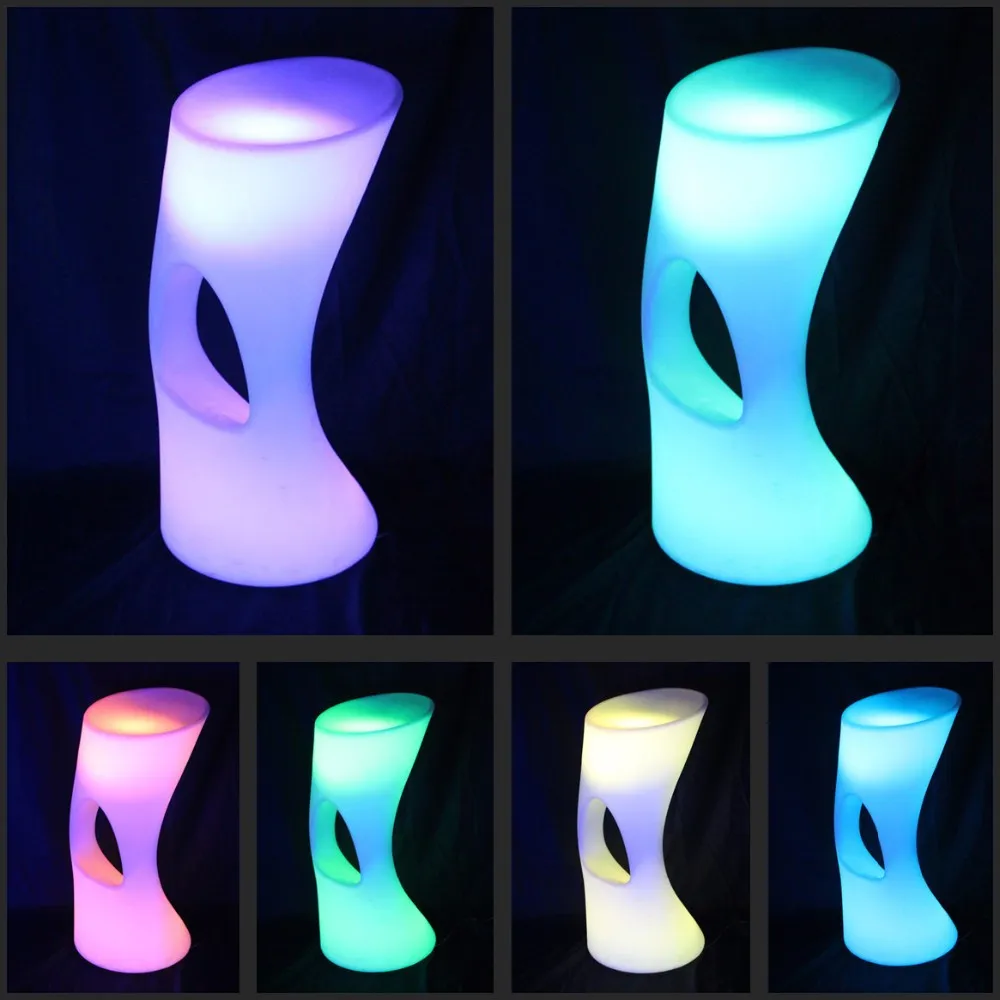Перезаряжаемый освещенный барный журнальный столик, RGB, меняющий цвет, освещенный коктейльный столик L45* W45* H110cm, принадлежности для ночного бара, дискотеки