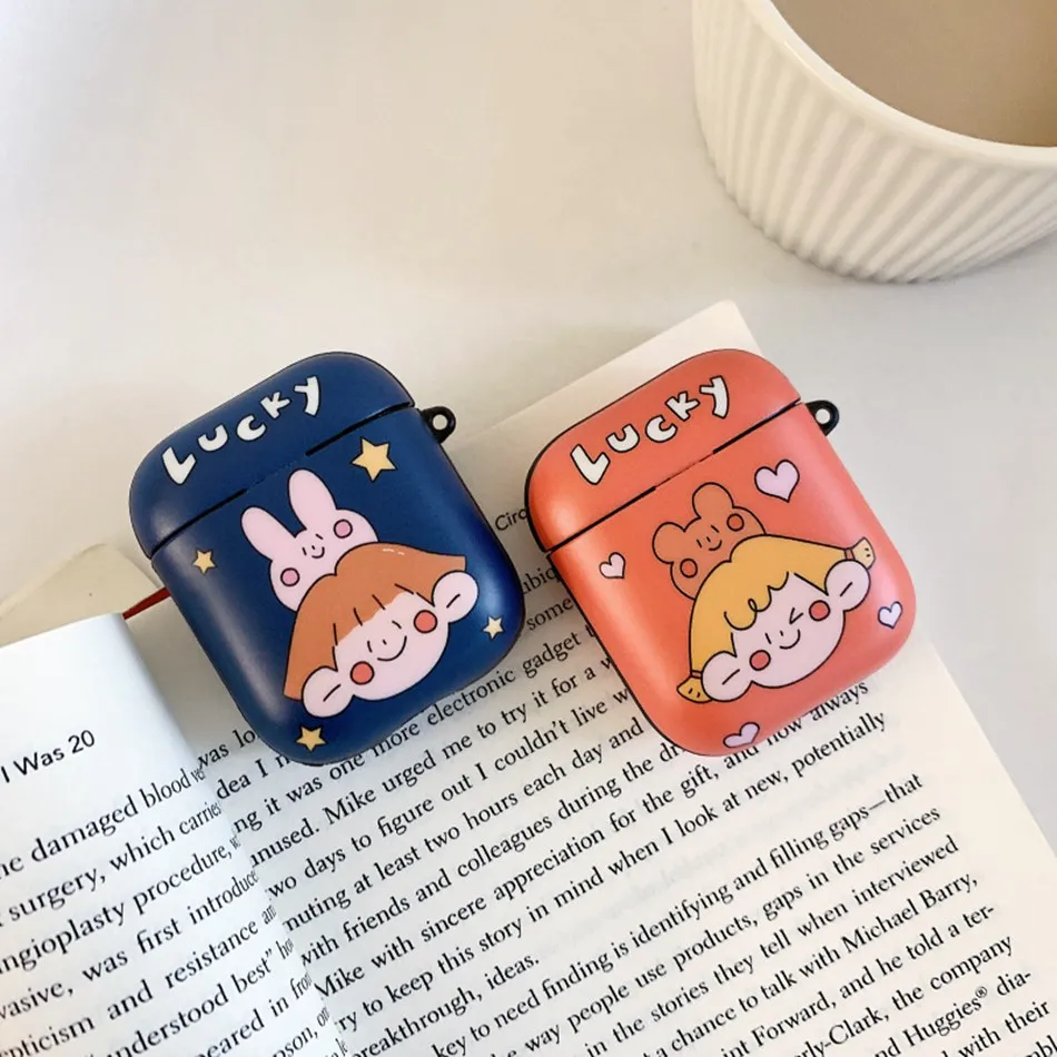 Bluetooth беспроводной Чехол для наушников для Airpods 2 чехол s Роскошный Жесткий пластиковый Чехол с русалкой для Air Pods Защитная сумка для зарядки
