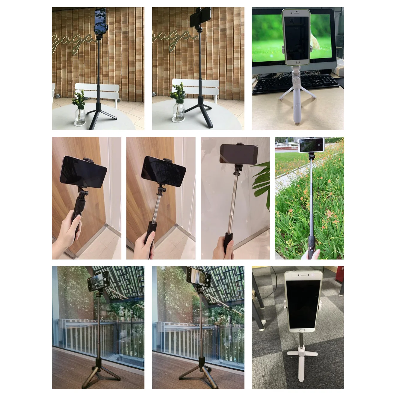 

Bluetooth Selfie Stick Phone Stand Tripod with Beauty Fill Light Live Streaming Telescopic and Portable Multifunctional