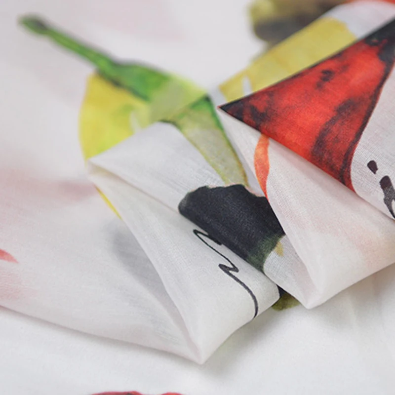 Тонкий хлопковый Шелковый материал подкладка цифровая печать 100 см * 114 | Дом и сад