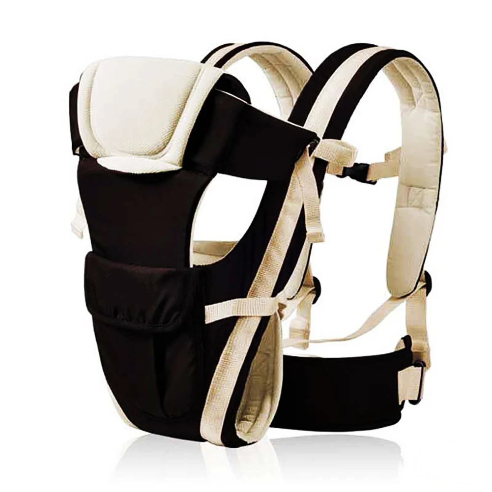 Бежевый Beth Bear 0-30 Months Breathable Front Facing Baby Carrier 4 in 1 Infant Comfortable Sling Backpack Pouch Wrap Baby Kangaroo New - Цвет: Бежевый