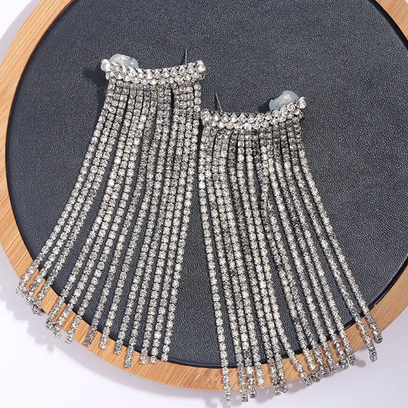 Просто FEEL новые серьги подвески с кристаллами из камня необычные Стразы