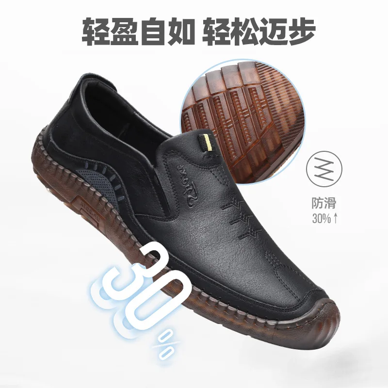 Мужская обувь новинка весенне-летняя кожаная британский тренд мужская на мягкой