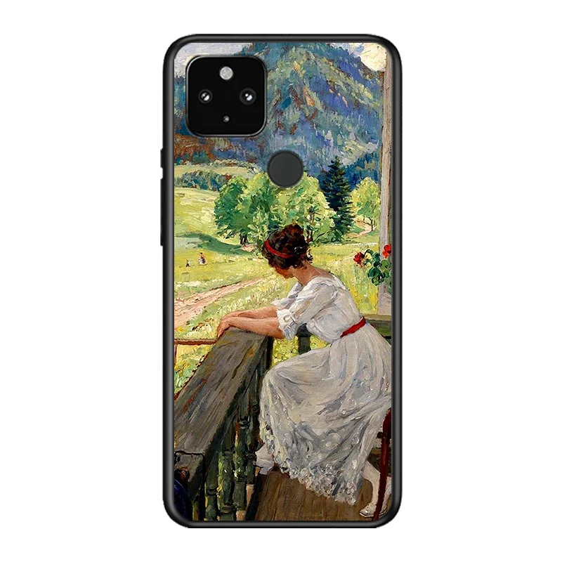 

Van Gogh Starry Sky Art Soft TPU Silicone Black Cover For Google Pixel 5 4A 5G 4 XL Phone Case