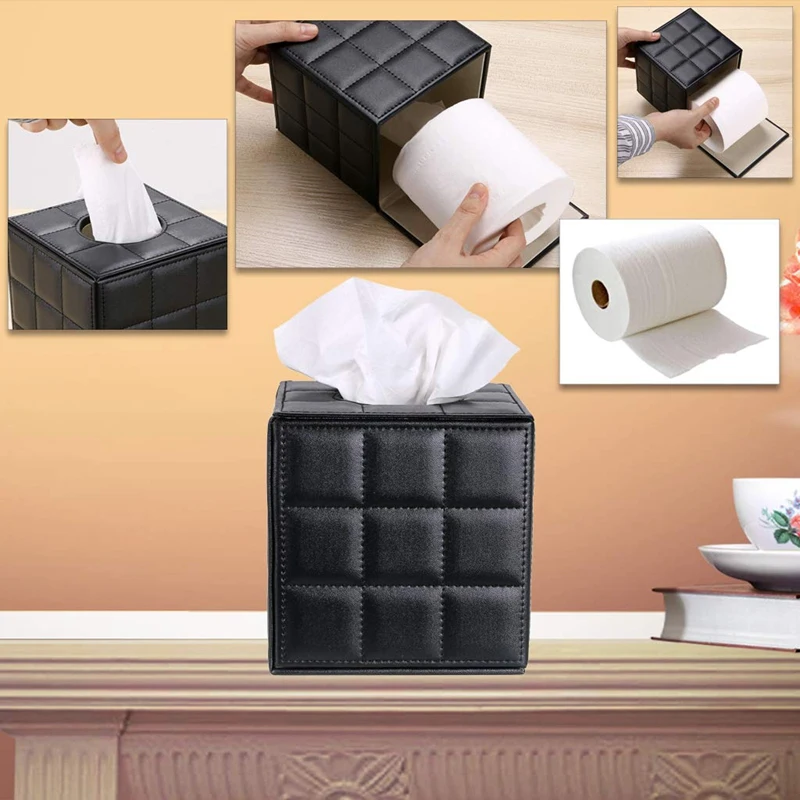Супер Скидка держатель для салфеток из искусственной кожи Квадратный Держатель