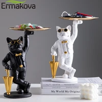 ermakova statue bulldog statue storage tray resin art home decoration sculpture figurine animal lover collection figurine