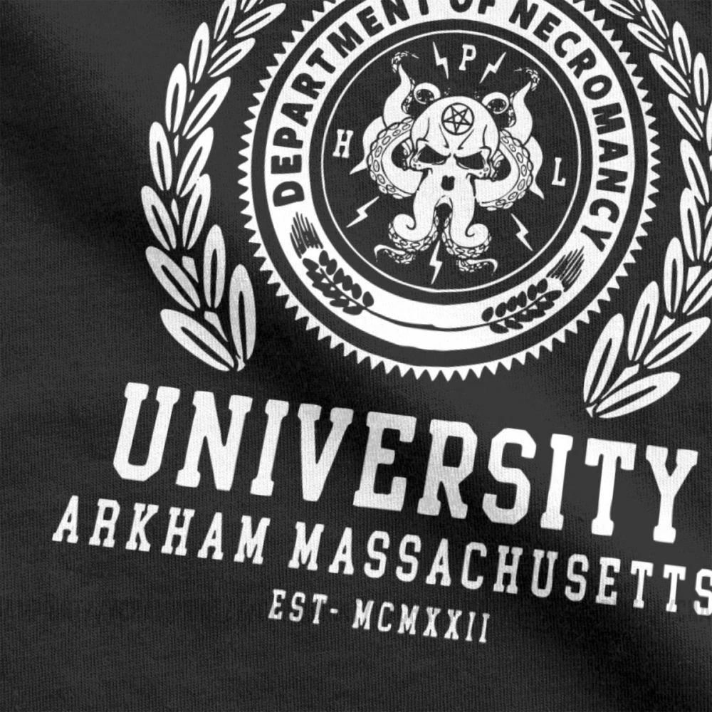 Футболка Cthulu And Lovecraft Miskatonic University для мужчин Забавные футболки с вызовом Cthulhu