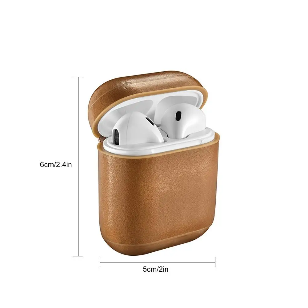 2019 натуральная кожа чехол для гарнитуры защитный AirPods зарядки новый