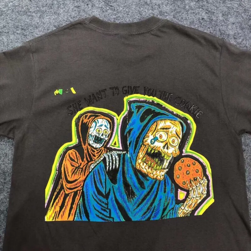 

2019 Kanye West Season 6 Devil Printed Women Men Dark Style T shirts tees Hiphop Streetwear Men Cotton T shirt For Summer
