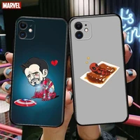funny hero marvel phone cases for iphone 13 pro max case 12 11 pro max 8 plus 7plus 6s xr x xs 6 mini se mobile cell