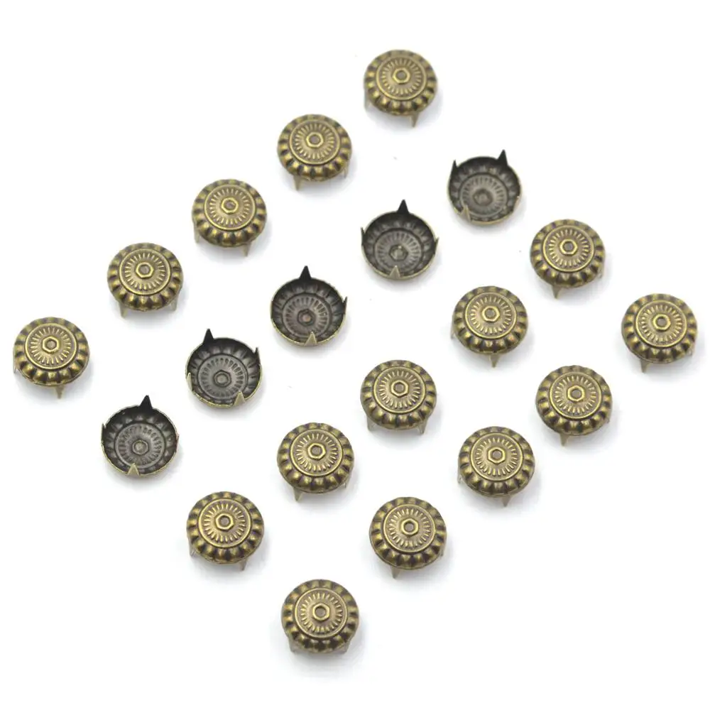 100 шт оптом 10 мм бронзовые цветные антикварные купольные заклепки Гвозди DIY