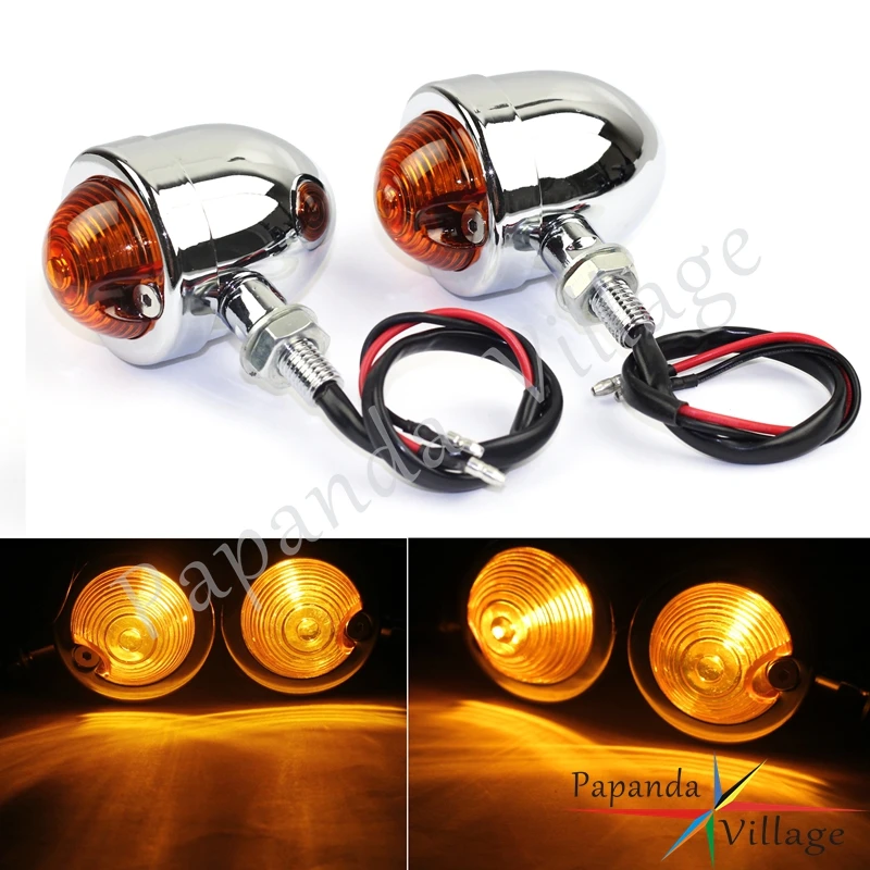 Универсальный хром Мотоцикл 10 мм отверстие световые указатели поворота шоры