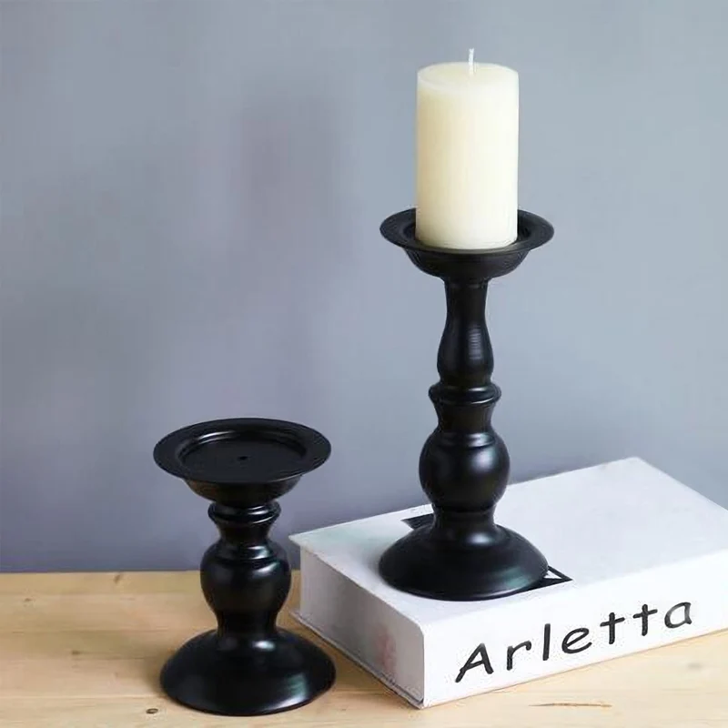 

Подсвечник в европейском стиле, подсвечник в винтажном ретро стиле, классический простой подсвечник, украшение для дома, вечеринки, свадьбы