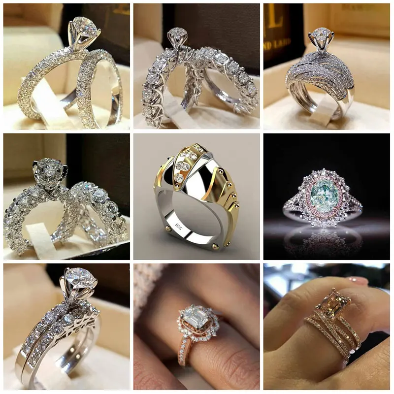 Модные обручальные кольца для женщин Новые поступления 2020 года цвет белое золото