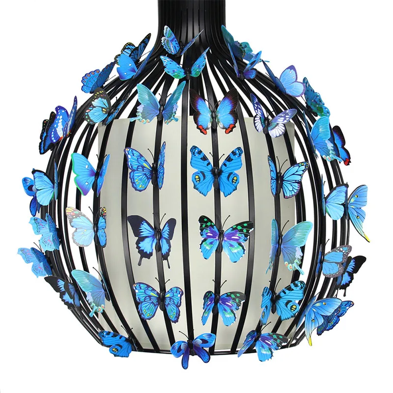 

XF 12CM-6CM Simulation Butterfly Double-Sided Adhesive Wall Sticker Magnetic Refrigerator Home Decoration Crafts