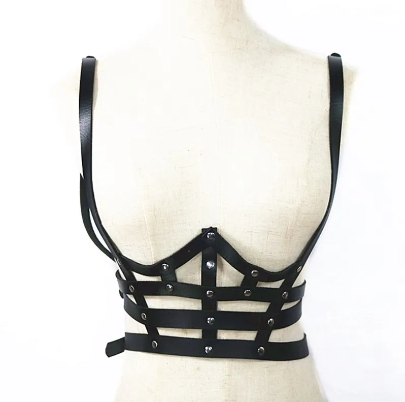 

Women Hip Hop Waist Harness Ultra Long Belts Fashion Punk Belt With Chain Body Bondage Waist Straps Belt