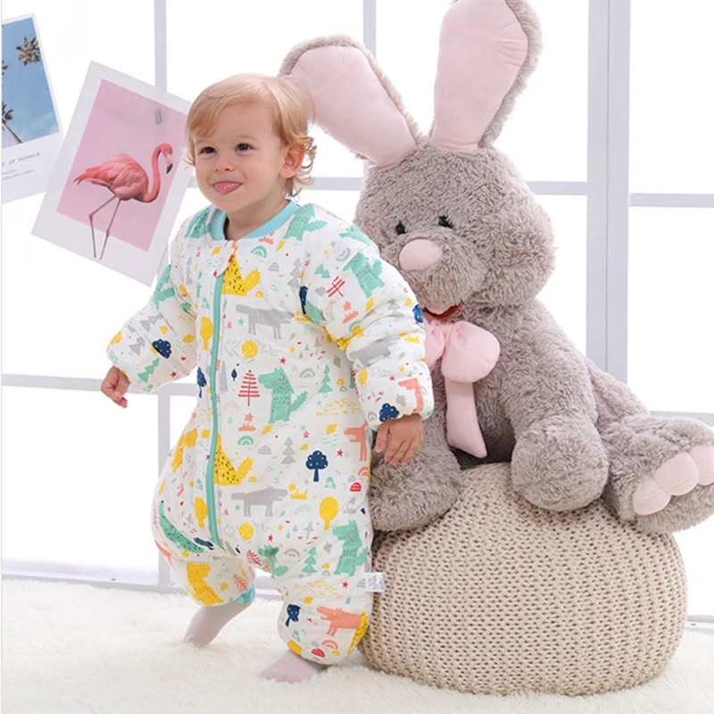 

Anti-Kick Quilt Long Sleeve Wearable Sleepsack Keep Warm in the Cold Winter for Baby Applicable to Infants and Children