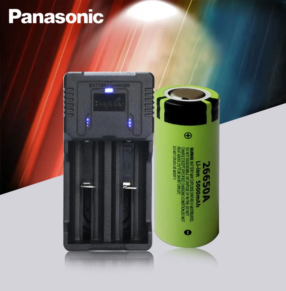 1 шт. 100% оригинальные литий-ионные перезаряжаемые аккумуляторы Panasonic 26650A 3 7 в 5000