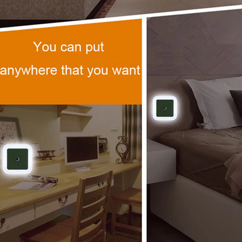 

LED Night Light Optical Sensing Bedroom Lamp Soft Light White/Yellow Energy Saving Quality Made Light Night Lamp