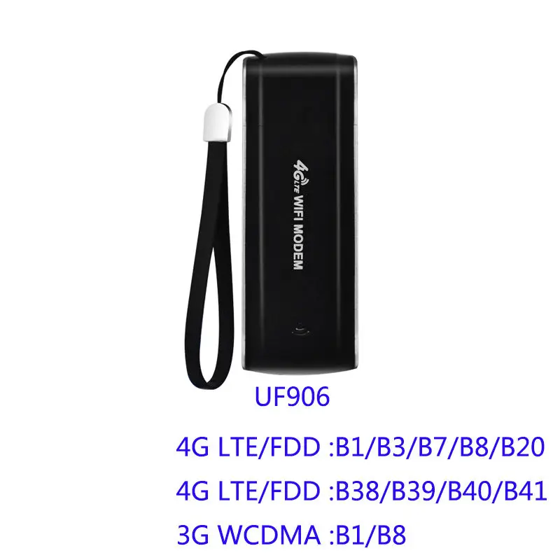 TIANJIE разблокированный 4G LTE USB WiFi роутер модем 3g/4G WiFi точка доступа 4G Автомобильный wifi модем сетевой адаптер с разъемом для sim-карты - Цвет: UF906