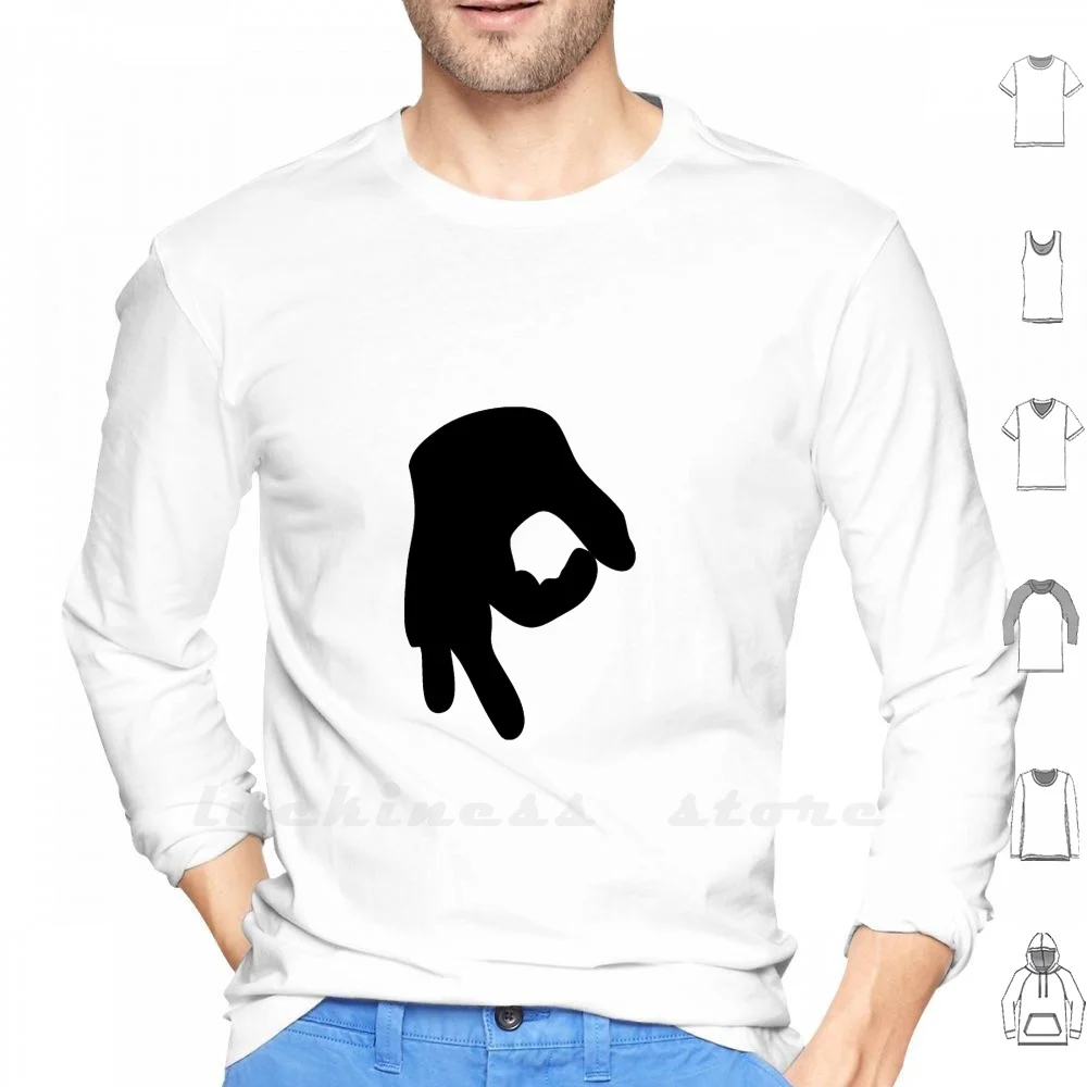

Круглая игра Веселая Толстовка с длинным рукавом Funshirt Ручной знак смешной шутка