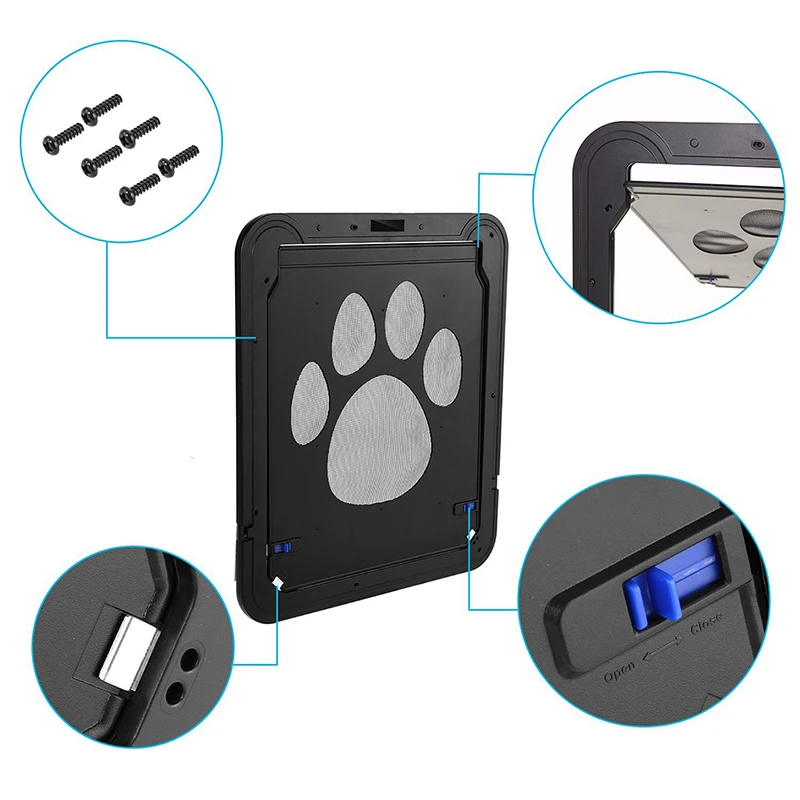 Ворота для собак кошек животных туннель входная рама экран окно сетка магнитное