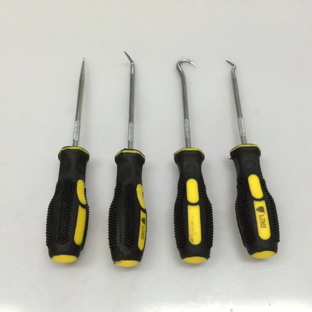 

For Motorcycle 4PC oil seal screwdriver - Repair Tools, Motorcycle Tools Oil Seal Puller Yellow, Black Handle