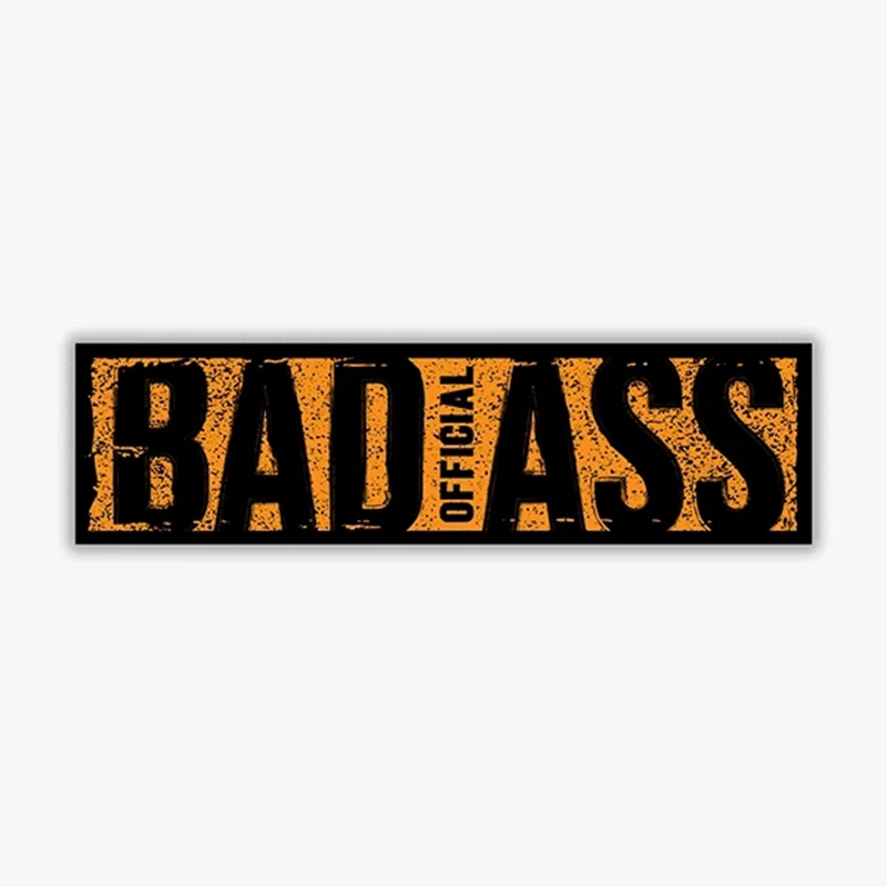 

S40578# Self-adhesive Decal Funny Official Badass Car Sticker Waterproof Auto Decors on Bumper Rear Window