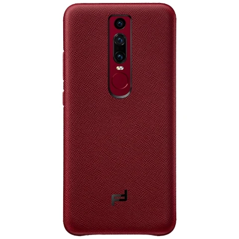 Официальный huawei mate RS huawei дизайн натуральная кожа задняя крышка чехол Жесткий PC оболочка с керамическим логотипом для mate RS - Цвет: Red