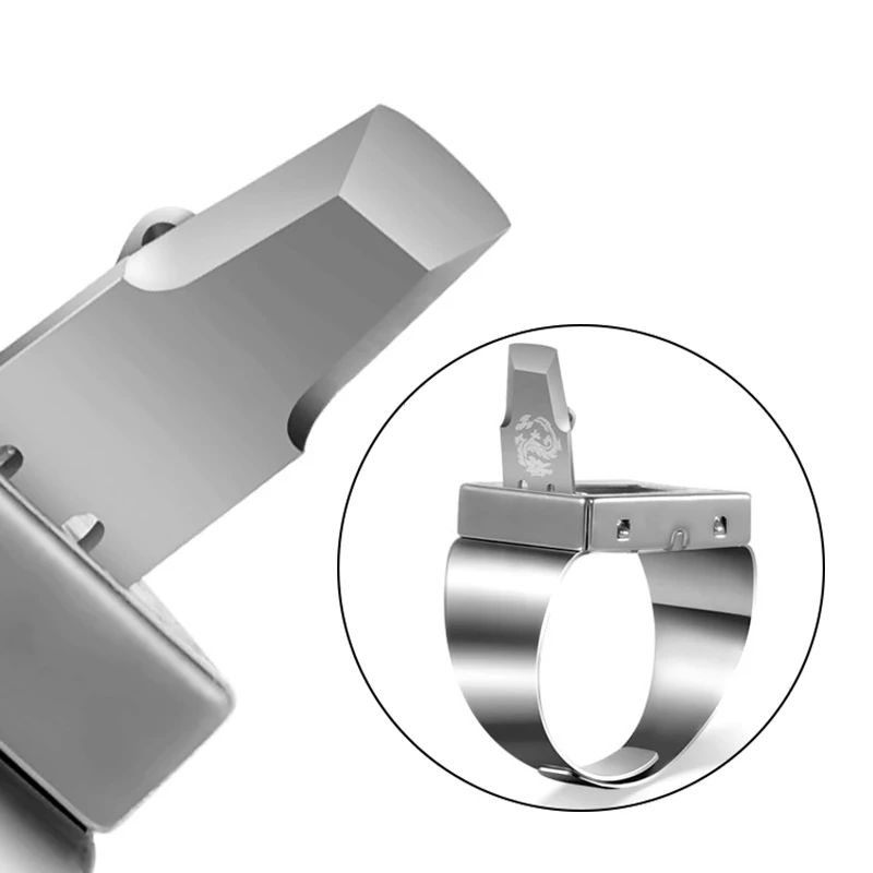 Кольцевой нож для самозащиты Регулируемый складной из нержавеющей стали скрытый