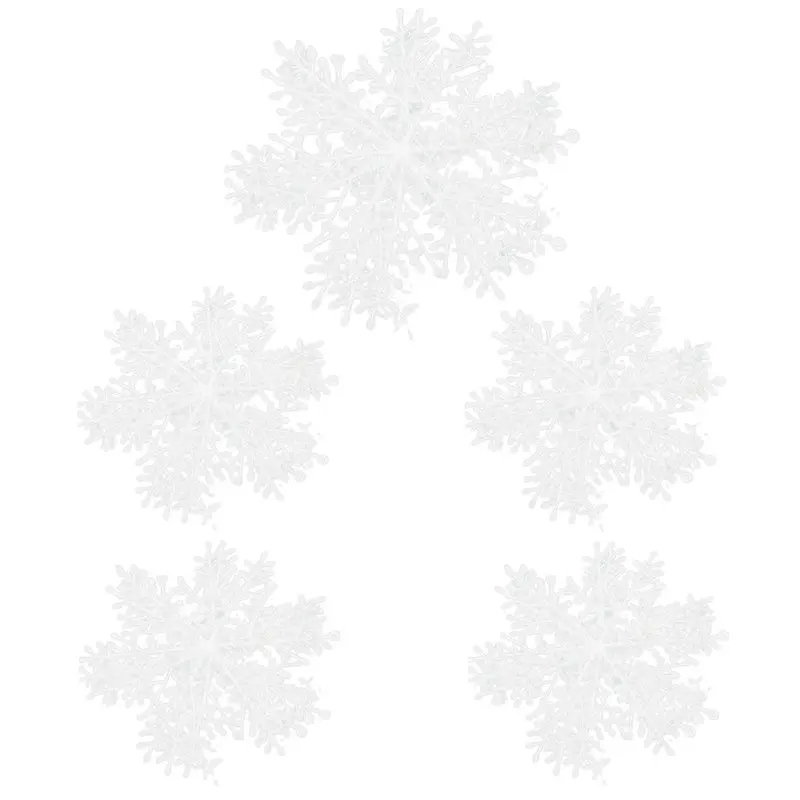 30 шт. Рождественская белая Снежинка Форма подвесная елка 11 см украшение окна