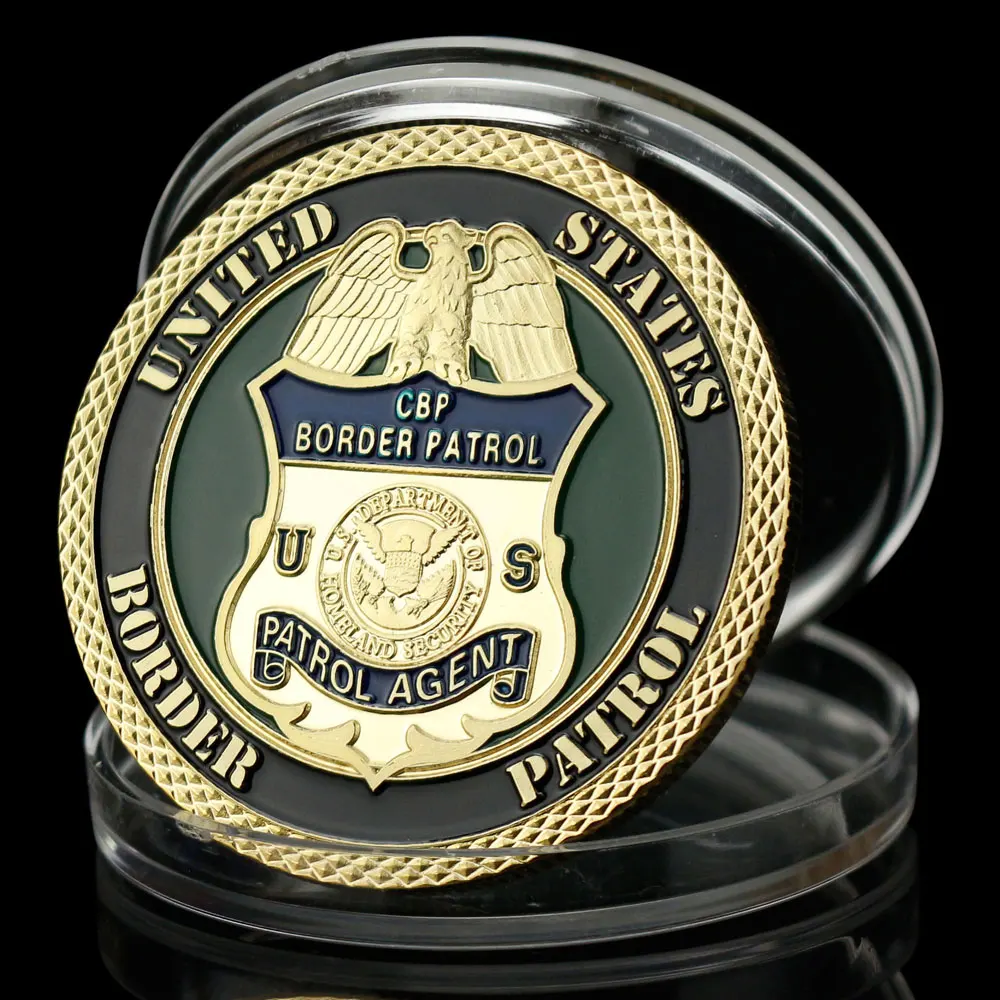 

CBP Souvenir Border Patrol US Department of Homeland Security Collection Art Commemorative Coin Gold Plated Challenge Coin