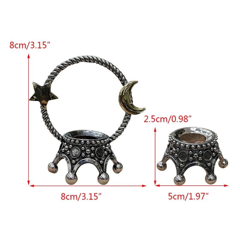 Новинка 2021 держатель для хрустального шара звезда луна корона металлическая