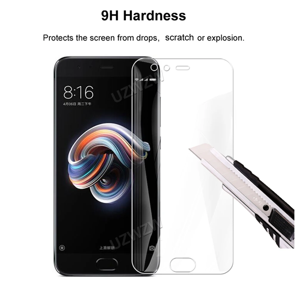 for xiaomi mi note 3 premium 2 5d 0 26mm tempered glass screen protectors protective hd clear guard film free global shipping