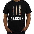 Мужская хлопчатобумажная футболка с круглым вырезом топы для мужчин нарков Pablo футболка Escobar из хлопка в стиле хип-хоп с круглым вырезом Футболки-топы Homme черная футболка