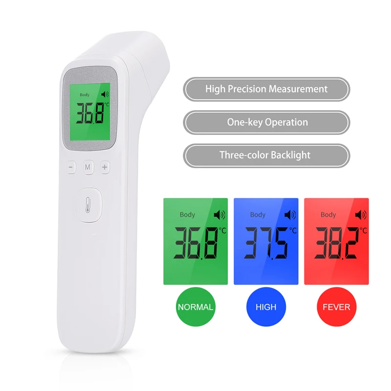 Digital Infrared Thermometer Laser Temperature Meter Non-contact Pyrometer Hygrometer IR Termometro color LCD Light Alarm | Красота и
