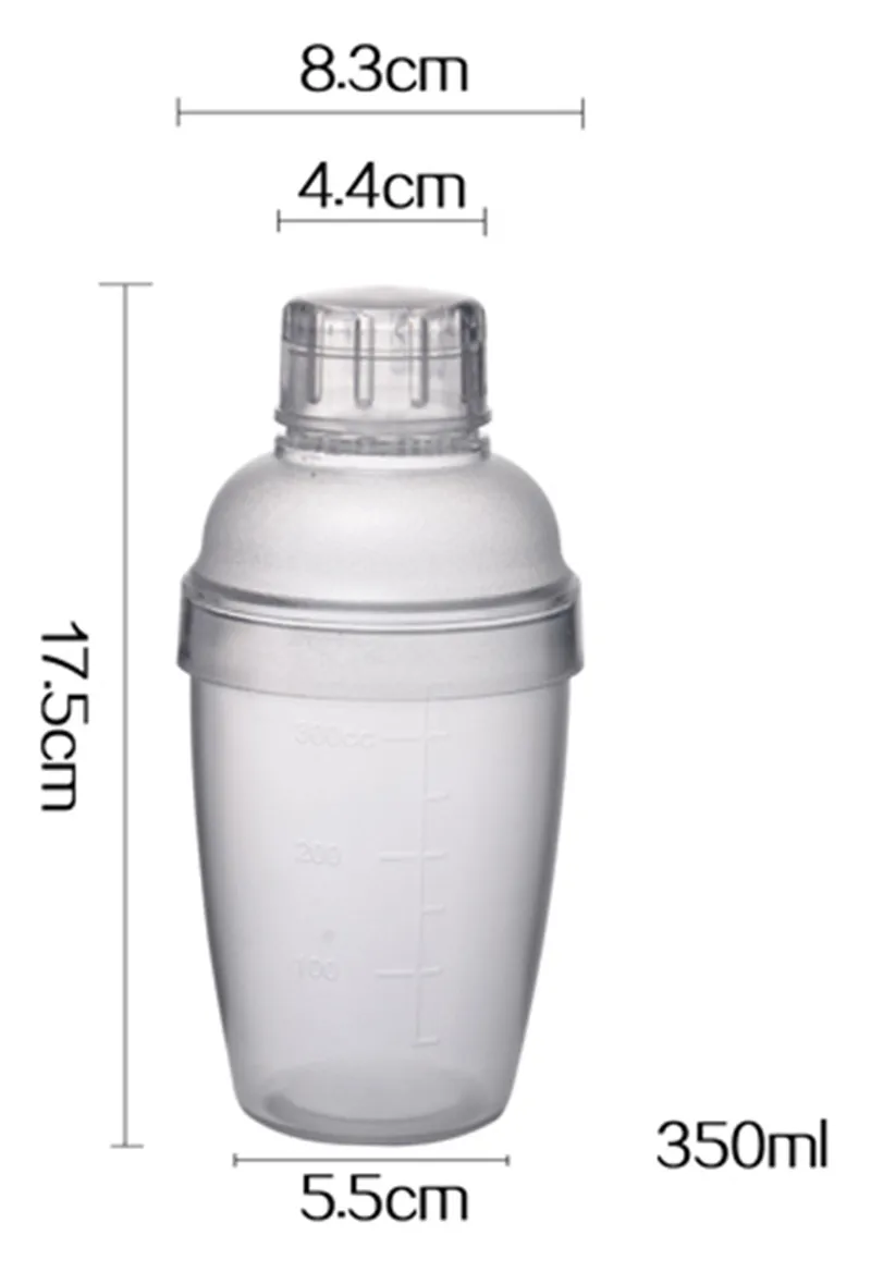 350ml Пластиковый шейкер для мартини, 350 мл/530 мл/700 мл/1000 мл, Миксер для вина, Миксер для вина, Миксер для напитков, барная посуда, boston, барный инструмент - Цвет: 350ml