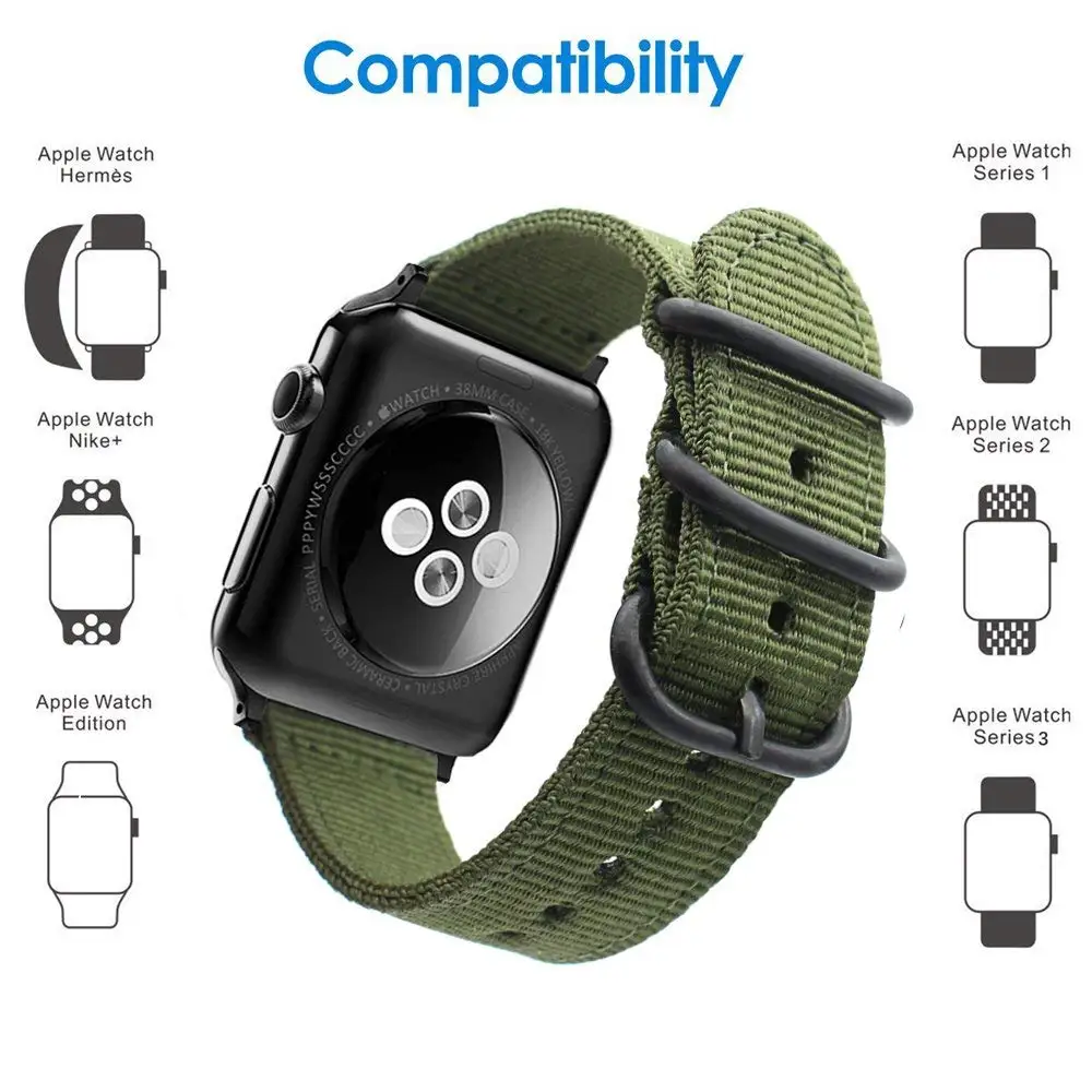 Нейлоновый ремешок для часов Apple Watch IWatch 1 2 3 38 мм/42 мм 4|Ремешки часов| |