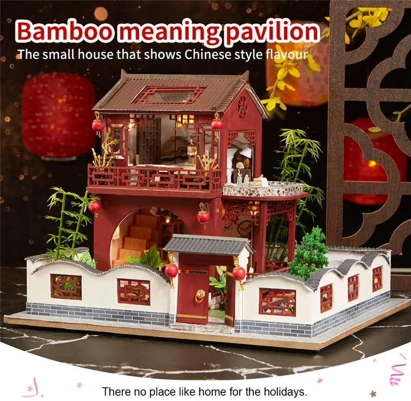 

Doll House DIY Miniature Dollhouse Model Wooden Toy Furnitures Lifelike Cute Dolls Houses Toys For Children Birthday Gifts