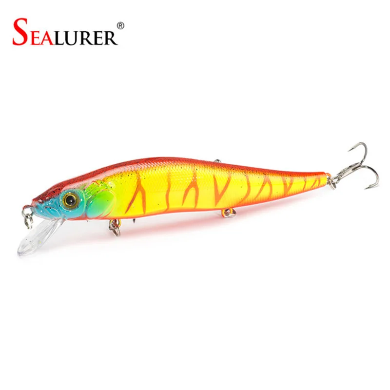 SEALURER Brand Floating Fishing Minnow Lure 14cm 23g Carp 2# Hooks 3D Eyes Pesca Wobble Hard Bait Crankbait Tackle 1pcs/lot | Спорт и