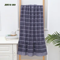 high quality stripe100 cotton towel set 70140cm large absorbent soft terry towel bathroom for adults blue shower gift for home
