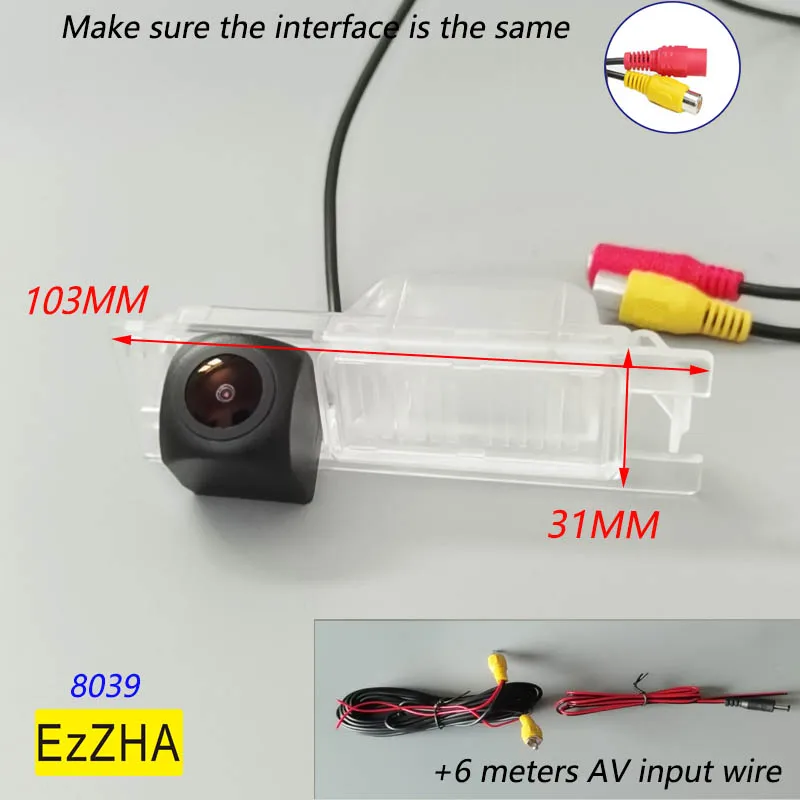 

EzZHA HD CCD for Opel Astra H J Corsa Meriva Vectra Zafira Insignia Fiat Doblo Buick Regal Rear View Fisheye Camera