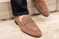 new arrival 2021men loafers shoes fashion designer shoes men slip on flock lazy shoes zapatos de hombre ky174