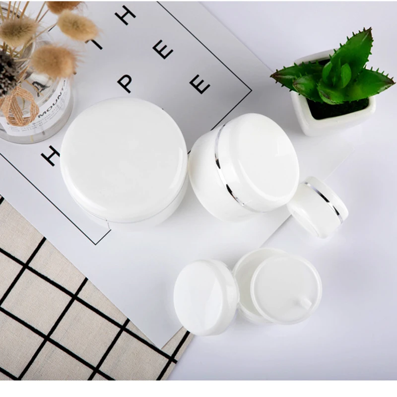 

Refillable Bottles Travel Face Cream Lotion Cosmetic Container Plastic Empty Makeup Jar Pot 20/30/50/100/150/250ml