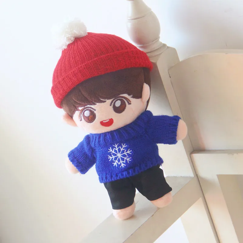 

[MYKPOP]KPOP Doll's Clothes & Accessoires- Cap+Sweater+Pans 3pcs Set for 20cm Dolls(without doll) Fans Gift SA19112601