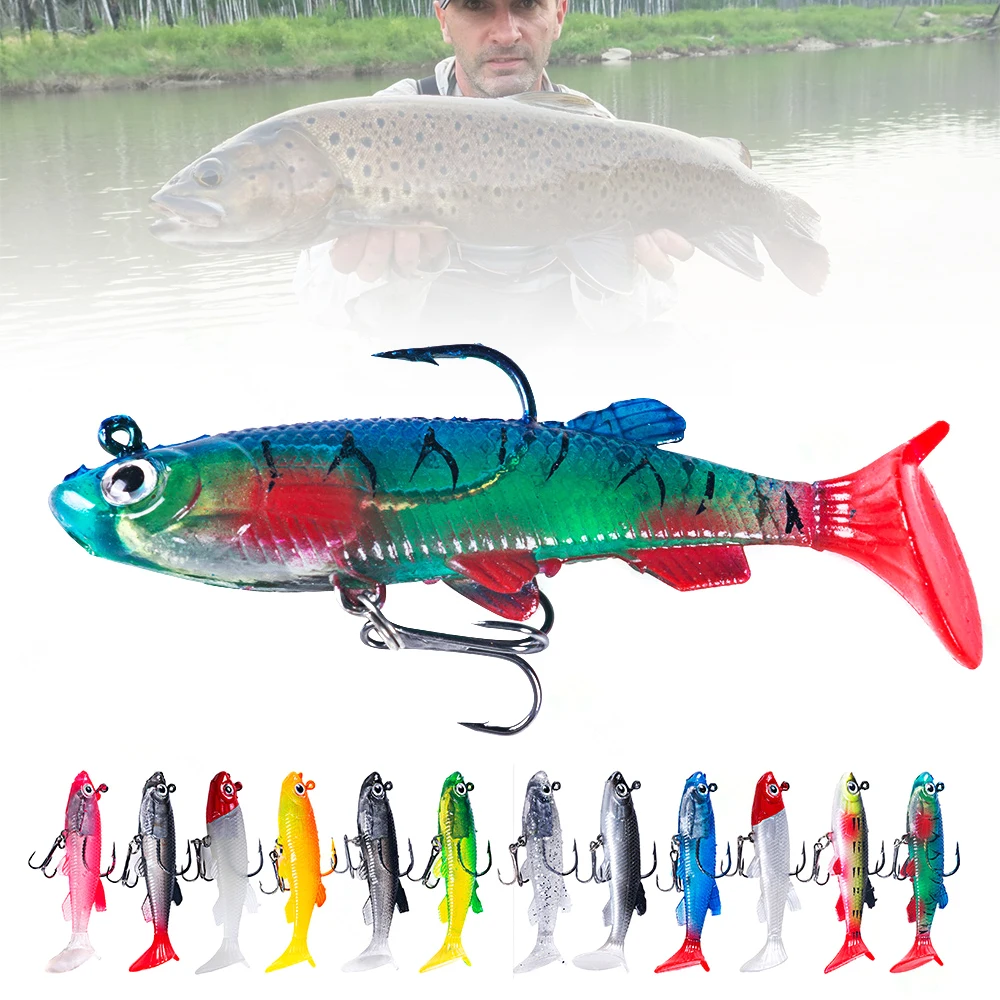 

5Pcs 8cm/14g Fishing Lures With Lead Fish Strong Fishing Hook Realistic Swimbait Ice Fishing Bait For Saltwater Freshwater Bhd2