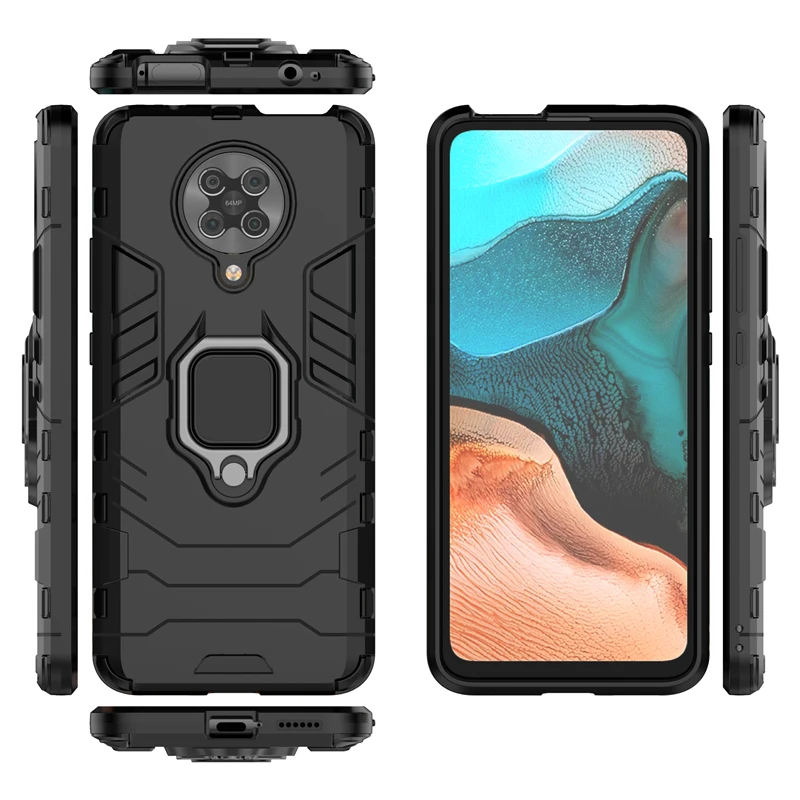for xiaomi poco f2 pro case armor magnetic suction stand full cover for xiaomi poco x3 pro cover case for poco f3 m3 m4 pro case free global shipping