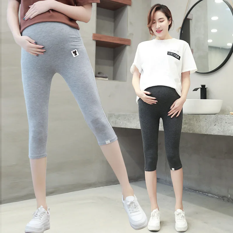 

Pregnant Women's Leggings Spring and Summer Thin Seven-point Pregnant Women's Pants Korean Fashion Plus Size Belly Lifting Pants