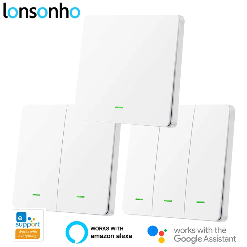 Умный выключатель Lonsonho eWeLink Wi-Fi RF433 английская кнопка Модуль Автоматизации умного