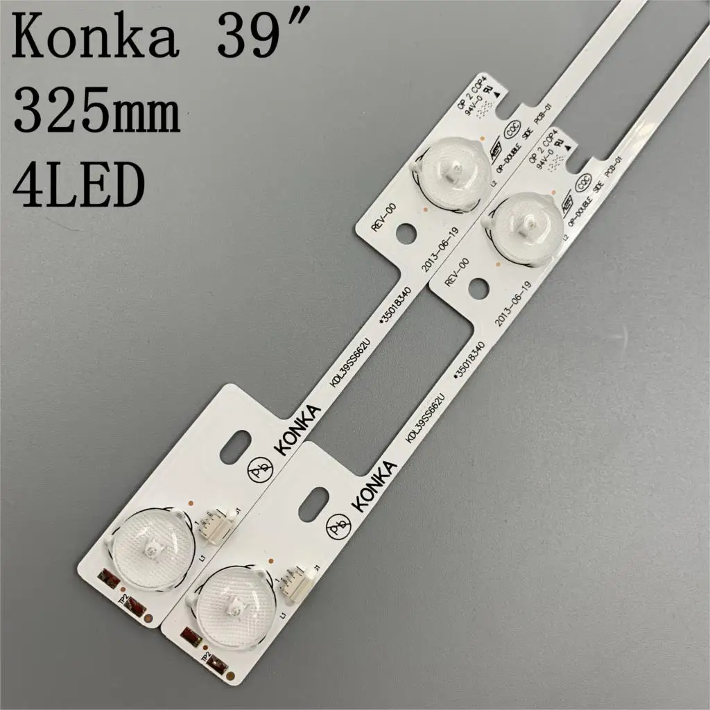 20 Pieces 4 LEDs* 6V LED backlight bar for Konka 39 inches TV KDL39SS662U 35018339 Konka 40 inches KDL40SS662U 35019864 327mm